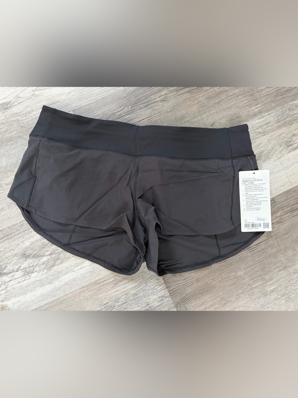 lululemon athletica Women's Black Athletic Running Shorts